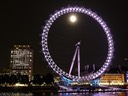 Full moon through the London Eye