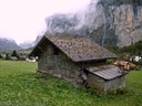 Weathered barn in Lauterbrunnen
