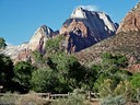 Sandstone bluffs in Zion NP