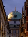 Sunset on the dome of St. James Cathedral